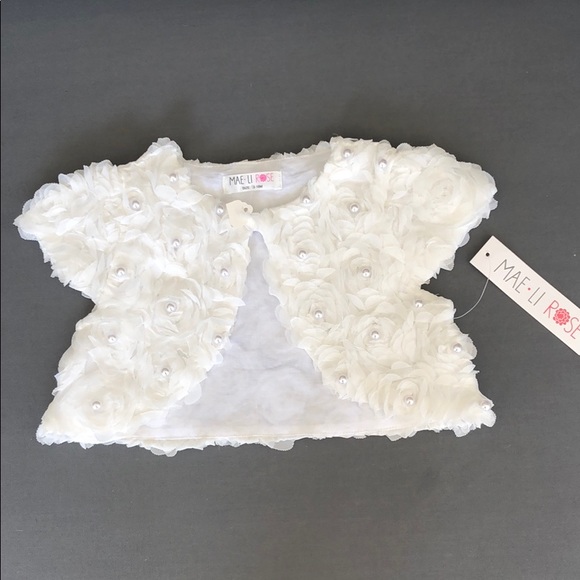 mae li rose Other - Pearl Rosette Jacket/Bolero